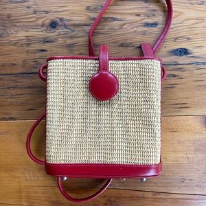 Dokkim crossover straw & leather handbag #310 S